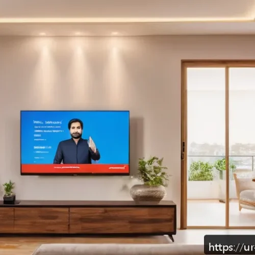 Home 30 제스처 기반 인터페이스의 초기 개발 단계 가이드 - A modern home interior scene in Karachi, Pakistan, showing a middle-aged Urdu-speaking man using a g...